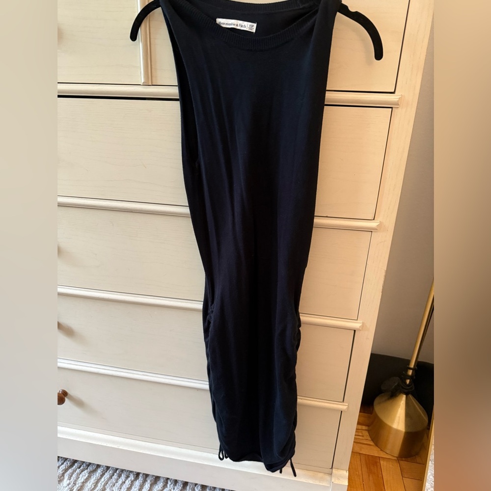 Abercrombie sweater dress; ruched detailing on side